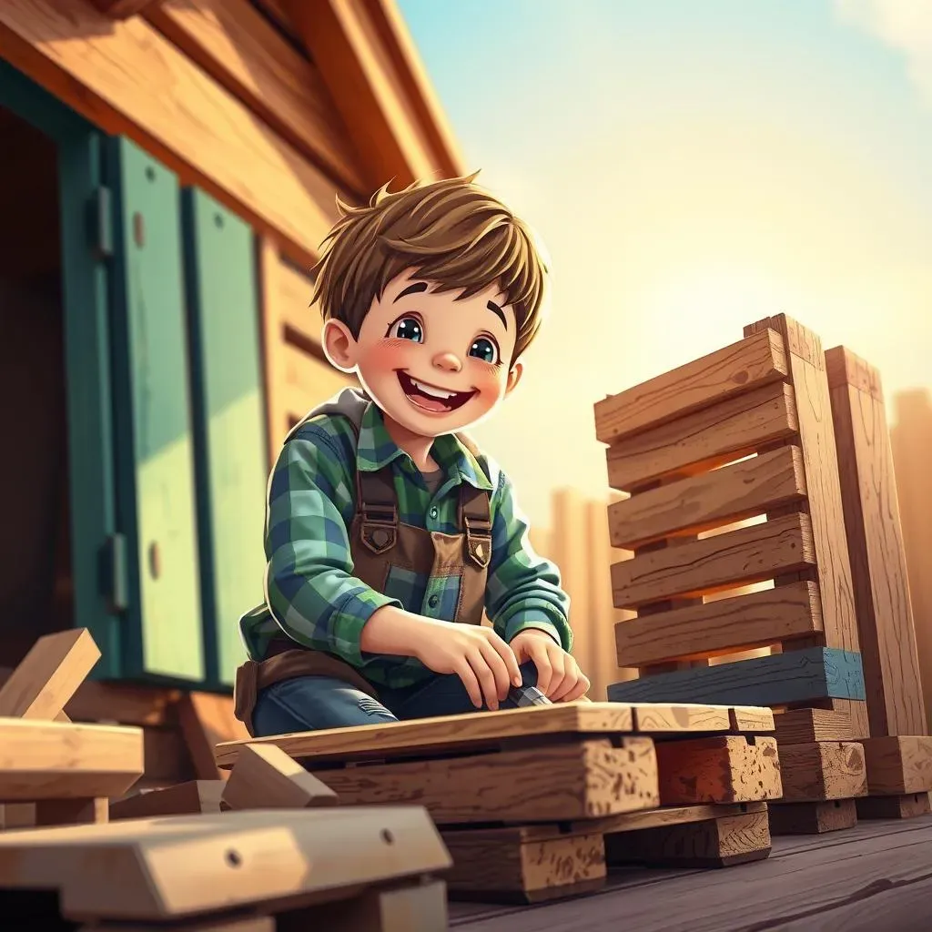 Étapes clés du tutoriel pour construire une cabane pour enfants en palettes