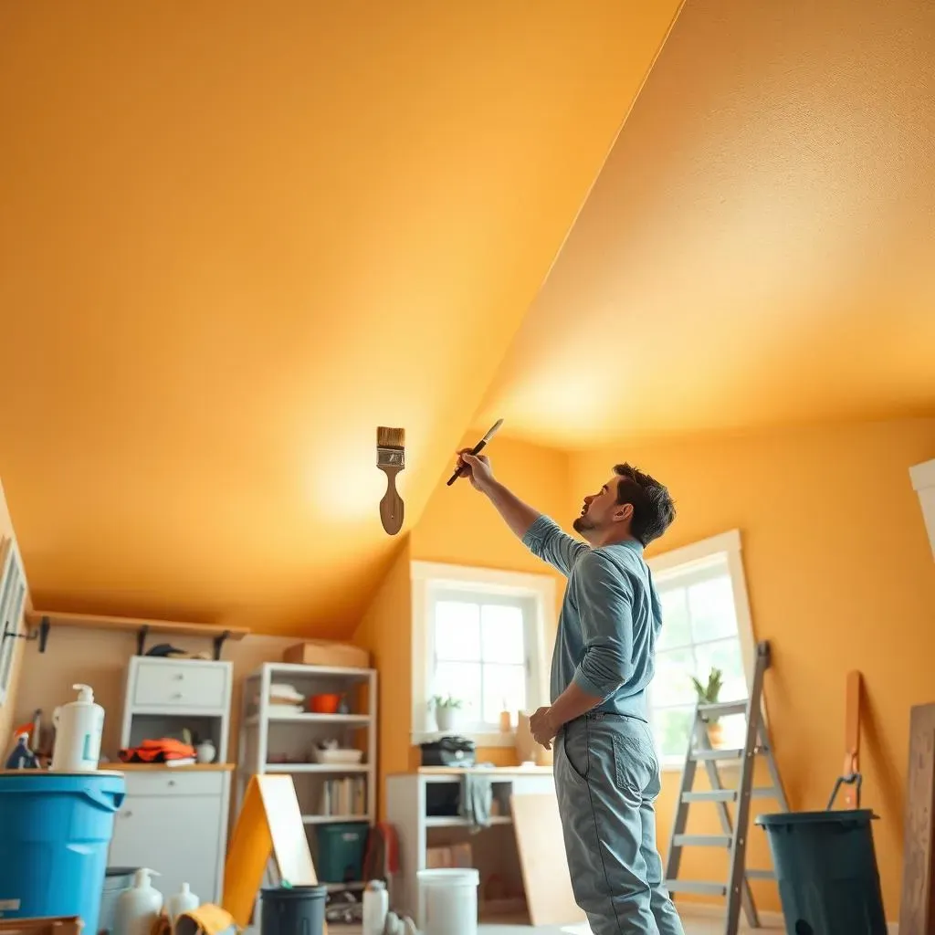 Finitions et nettoyage après avoir peint votre plafond en pente
