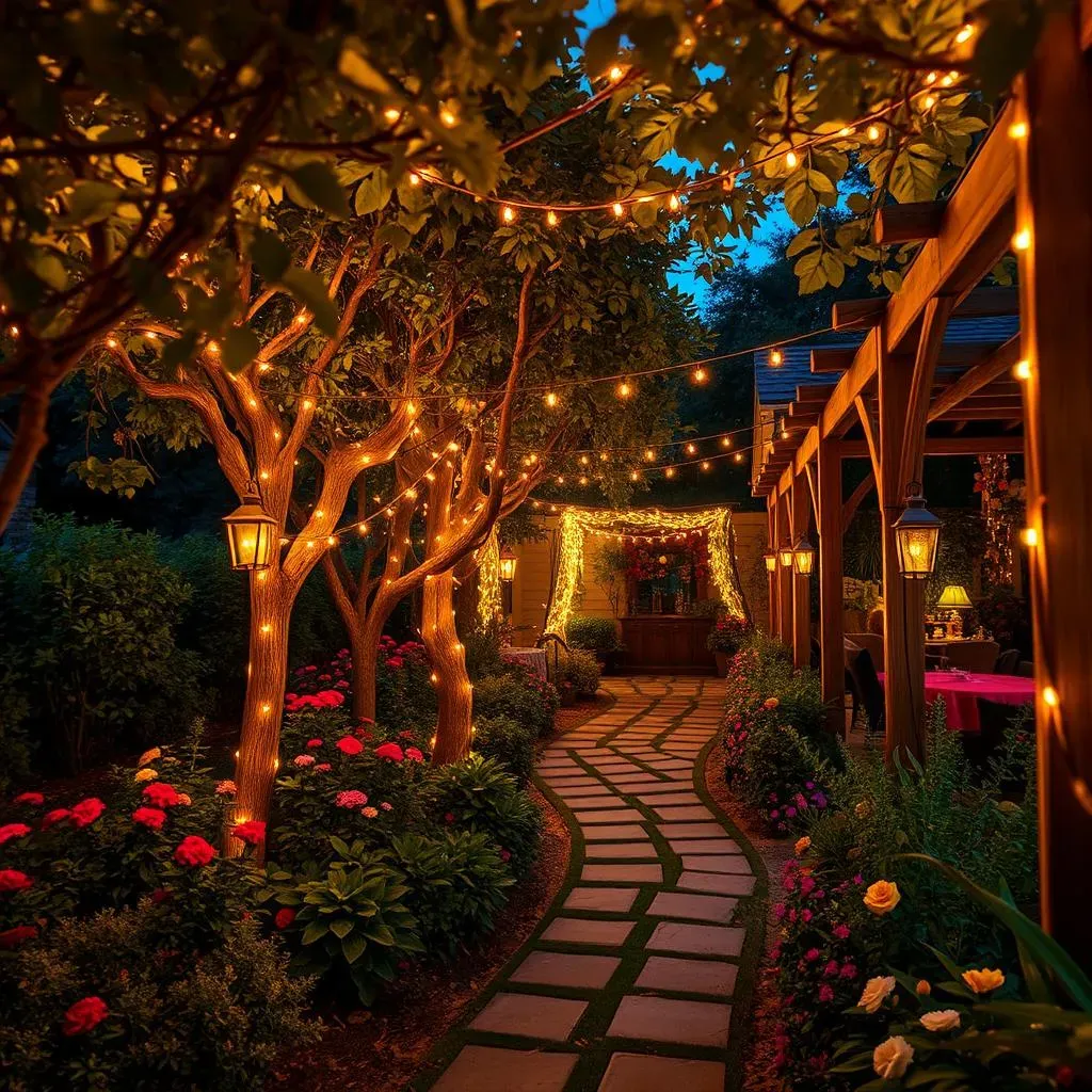 Idées brillantes pour éclairer un jardin avec des guirlandes LED