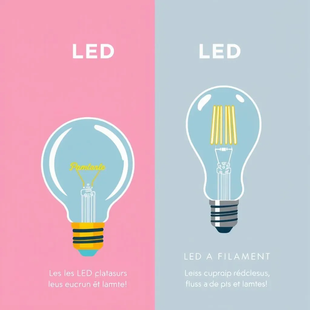LED classiques vs. LED à filaments : Quel comparatif pour votre éclairage ?