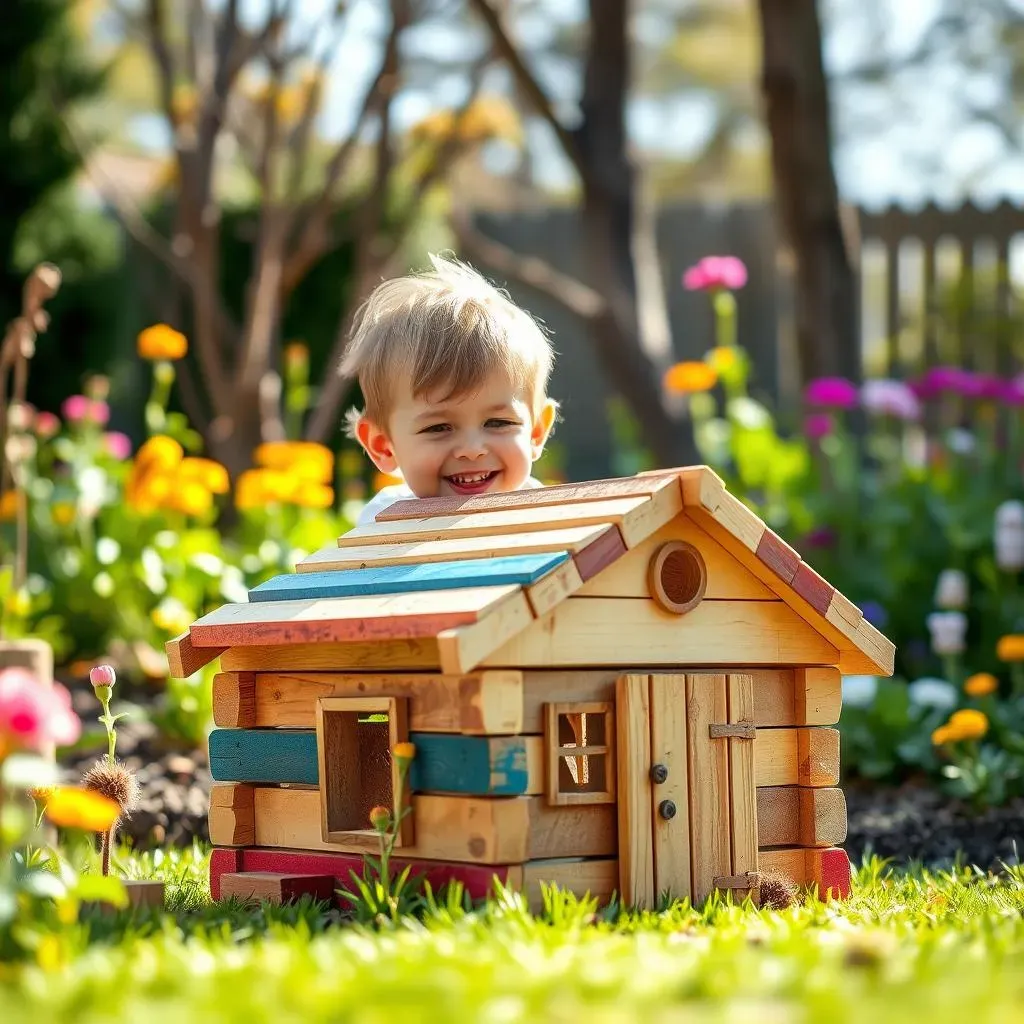 Préparation pour construire une cabane pour enfants en palettes