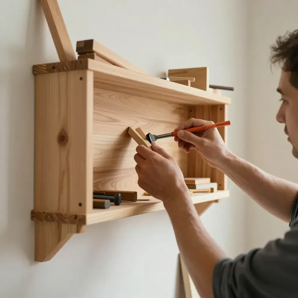 Renforcer une étagère murale en bois 