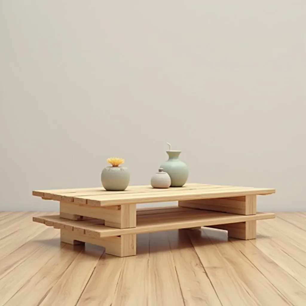 Table basse palettes plan 