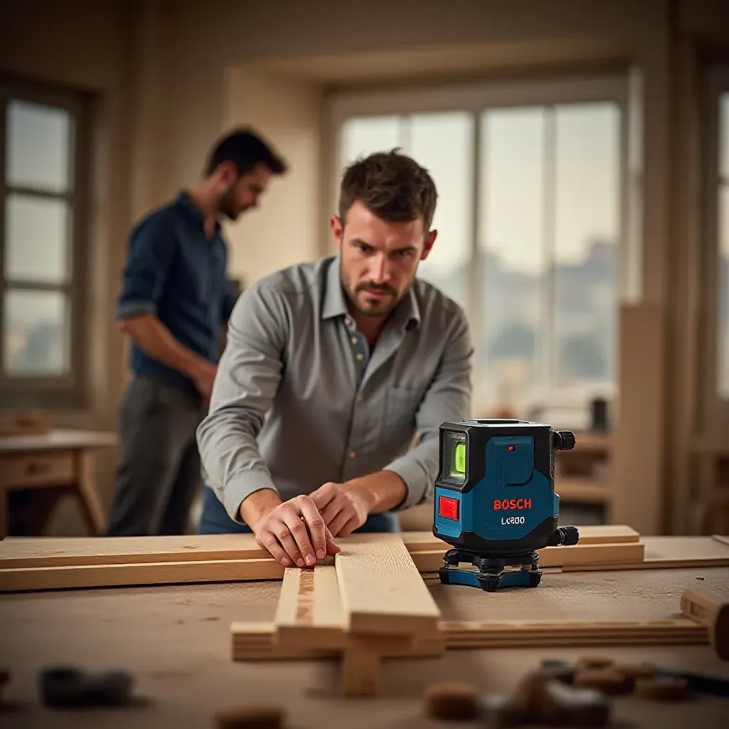 Test niveau laser menuiserie bois Marseille 